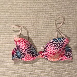 VS PINK Total Sweetheart Demi• 34A• rainbow animal